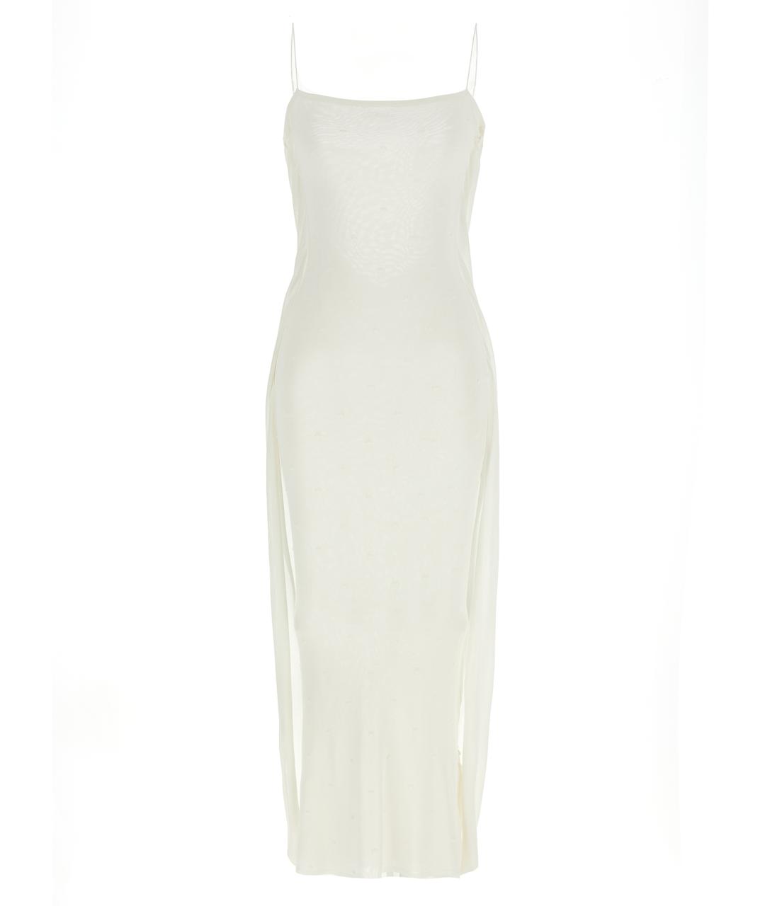 JACQUEMUS Белое вискозное коктейльное платье, фото 1