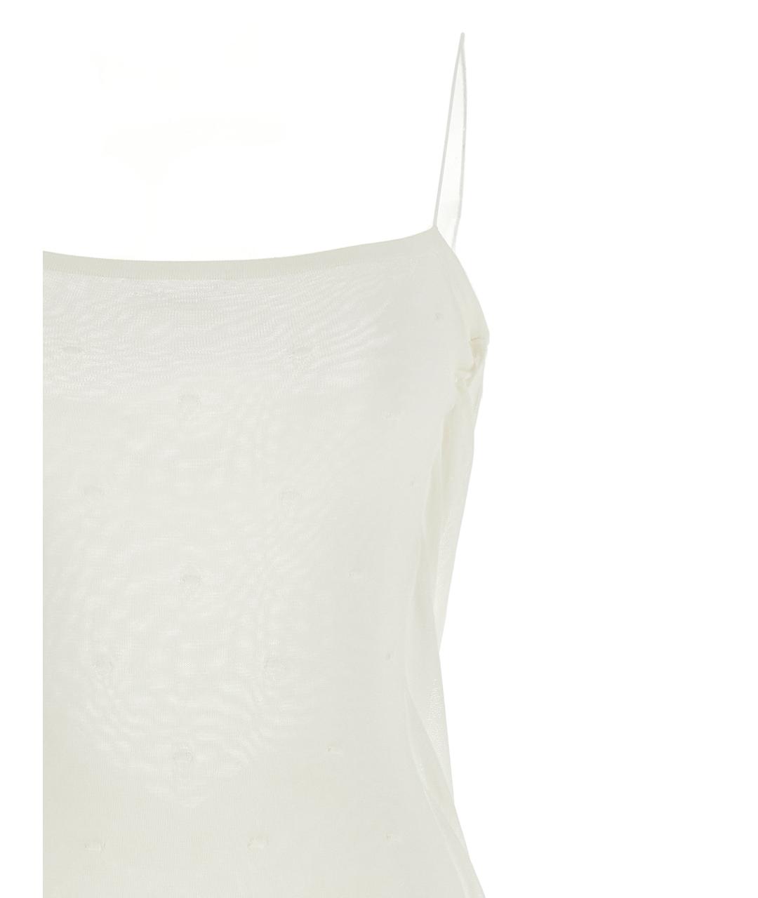 JACQUEMUS Белое вискозное коктейльное платье, фото 3