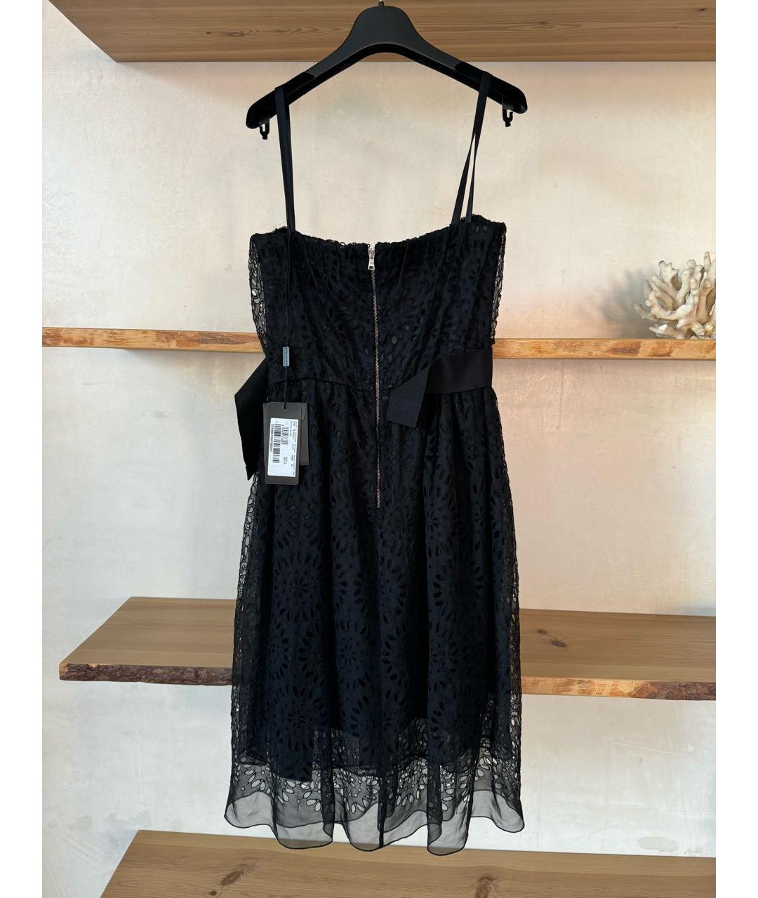 DOLCE&GABBANA Черный хлопковый сарафан, фото 3