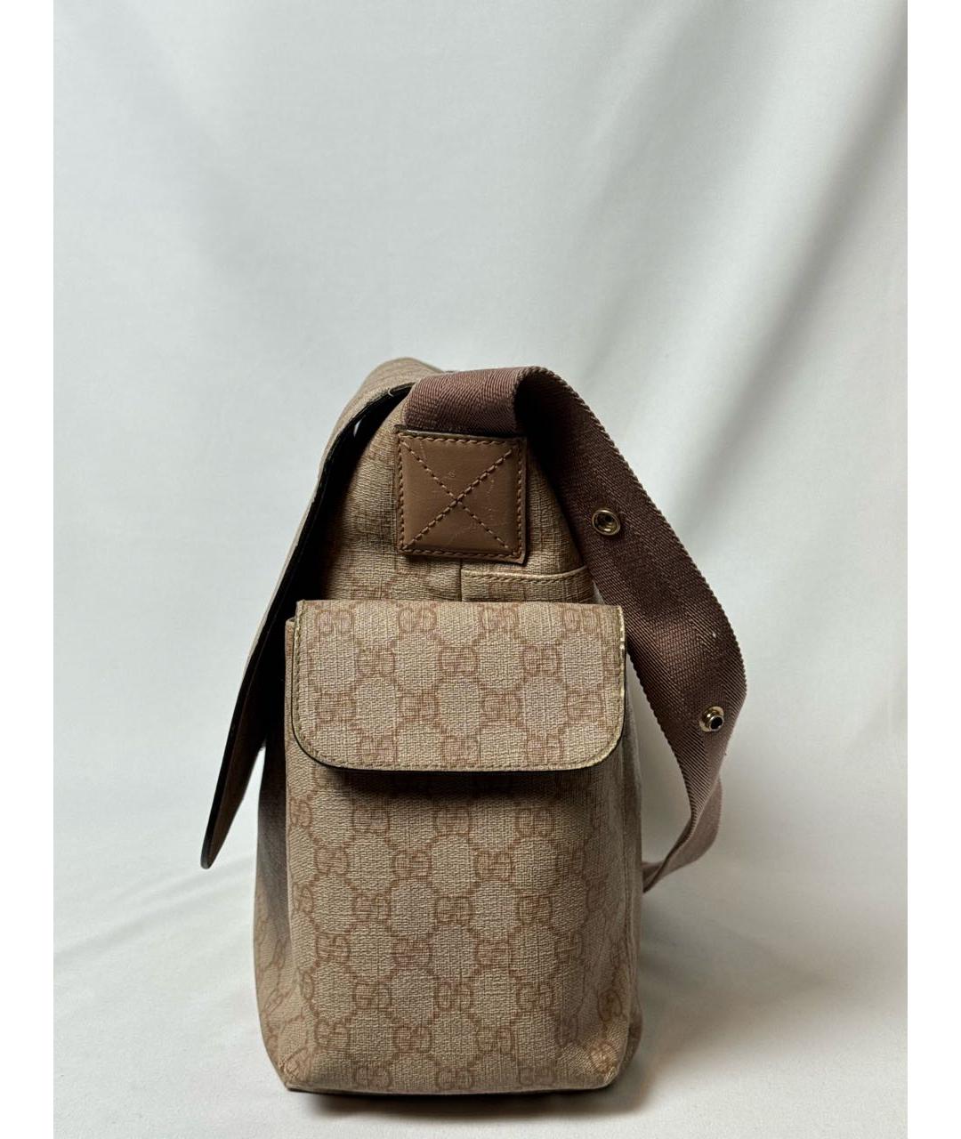 GUCCI Бежевая тканевая сумка через плечо, фото 4