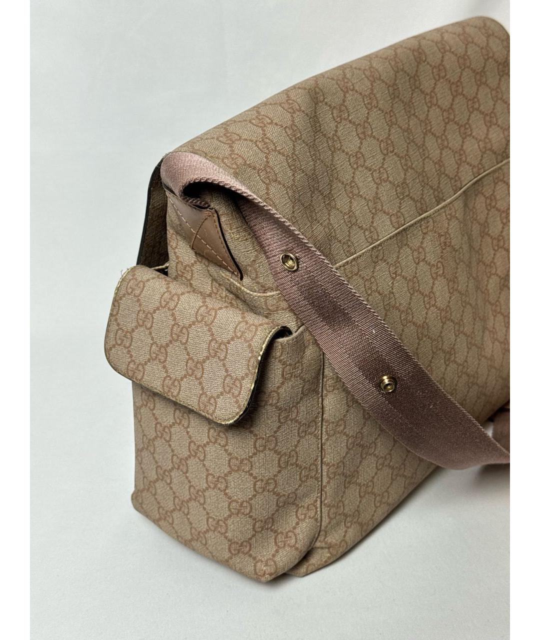 GUCCI Бежевая тканевая сумка через плечо, фото 5