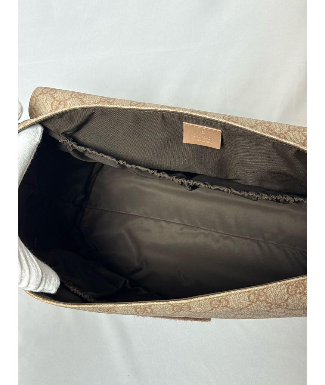 GUCCI Бежевая тканевая сумка через плечо, фото 8