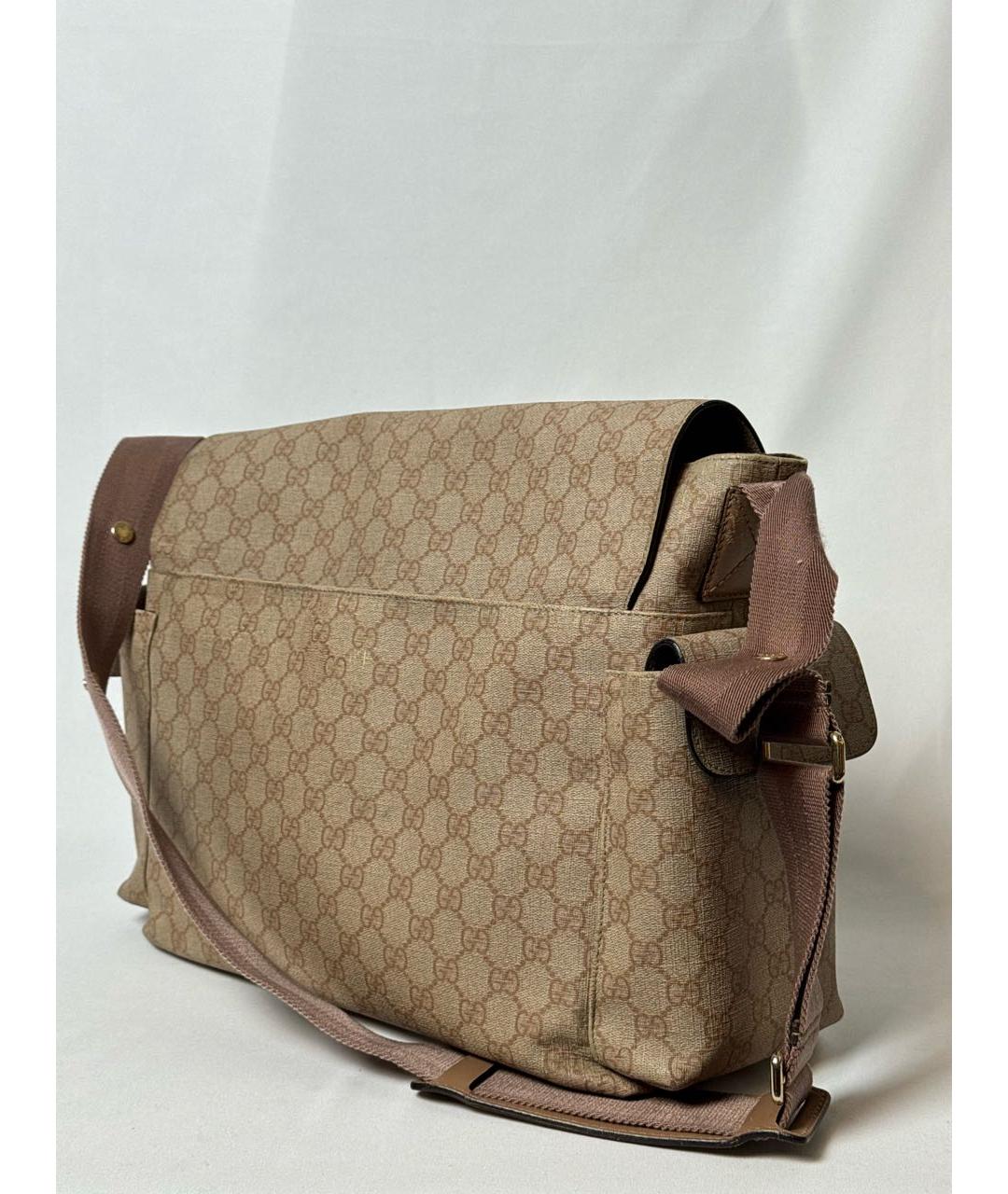 GUCCI Бежевая тканевая сумка через плечо, фото 6