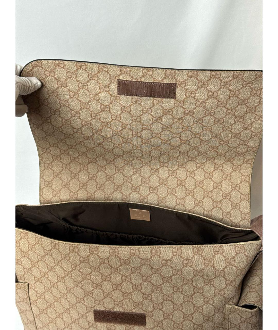 GUCCI Бежевая тканевая сумка через плечо, фото 7