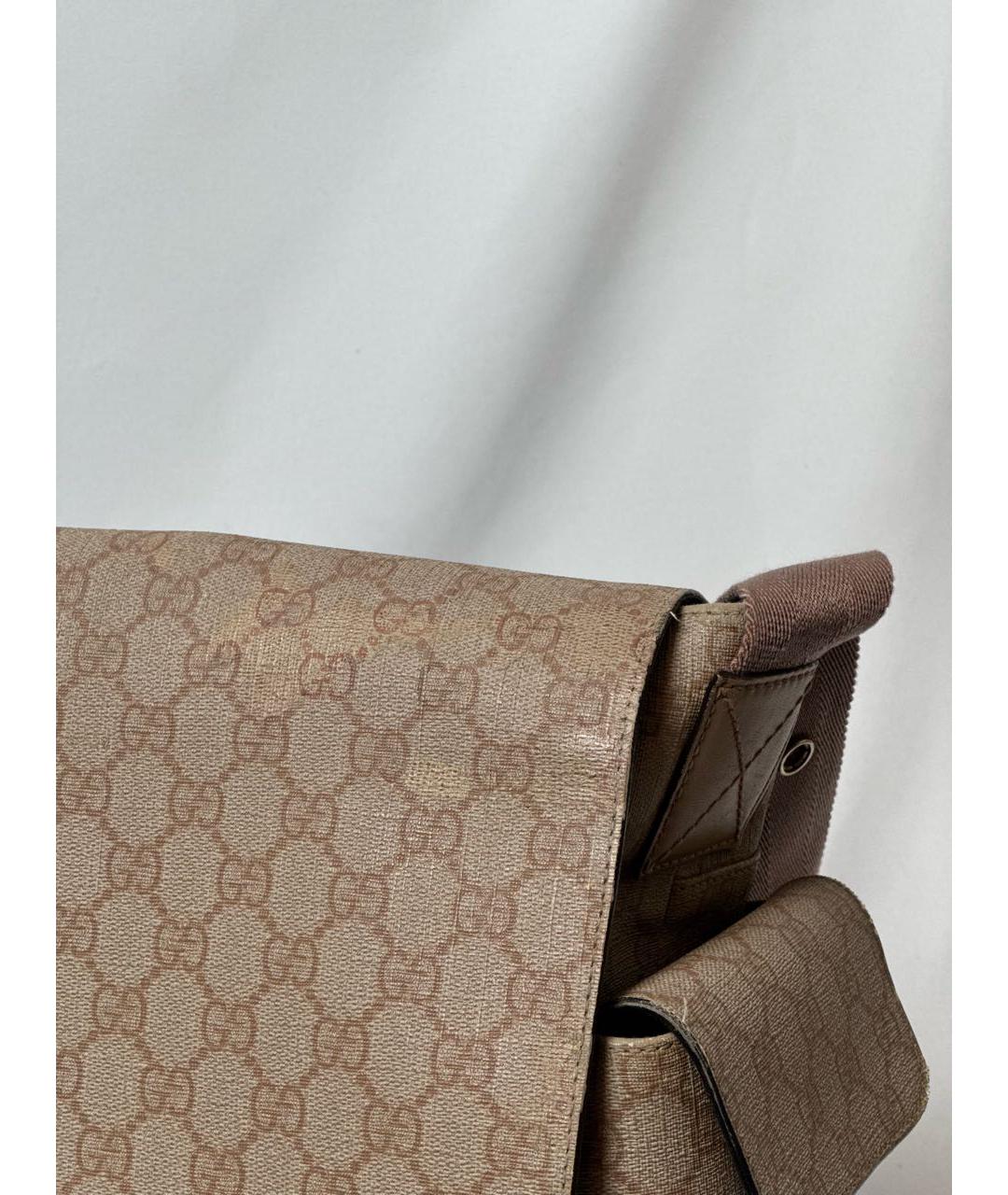 GUCCI Бежевая тканевая сумка через плечо, фото 3