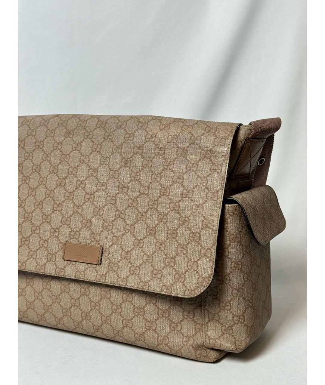 GUCCI Бежевая тканевая сумка через плечо, фото 2