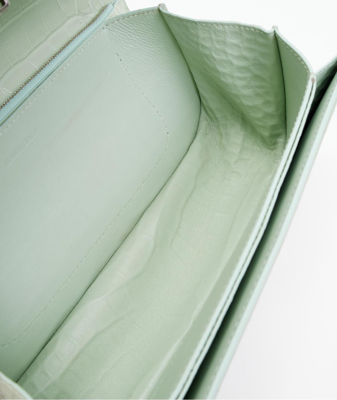 BALENCIAGA Зеленая кожаная сумка через плечо, фото 6