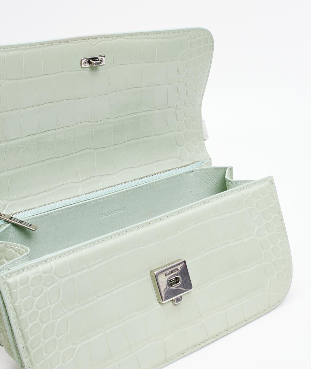 BALENCIAGA Зеленая кожаная сумка через плечо, фото 7