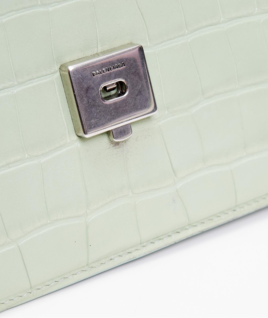 BALENCIAGA Зеленая кожаная сумка через плечо, фото 5