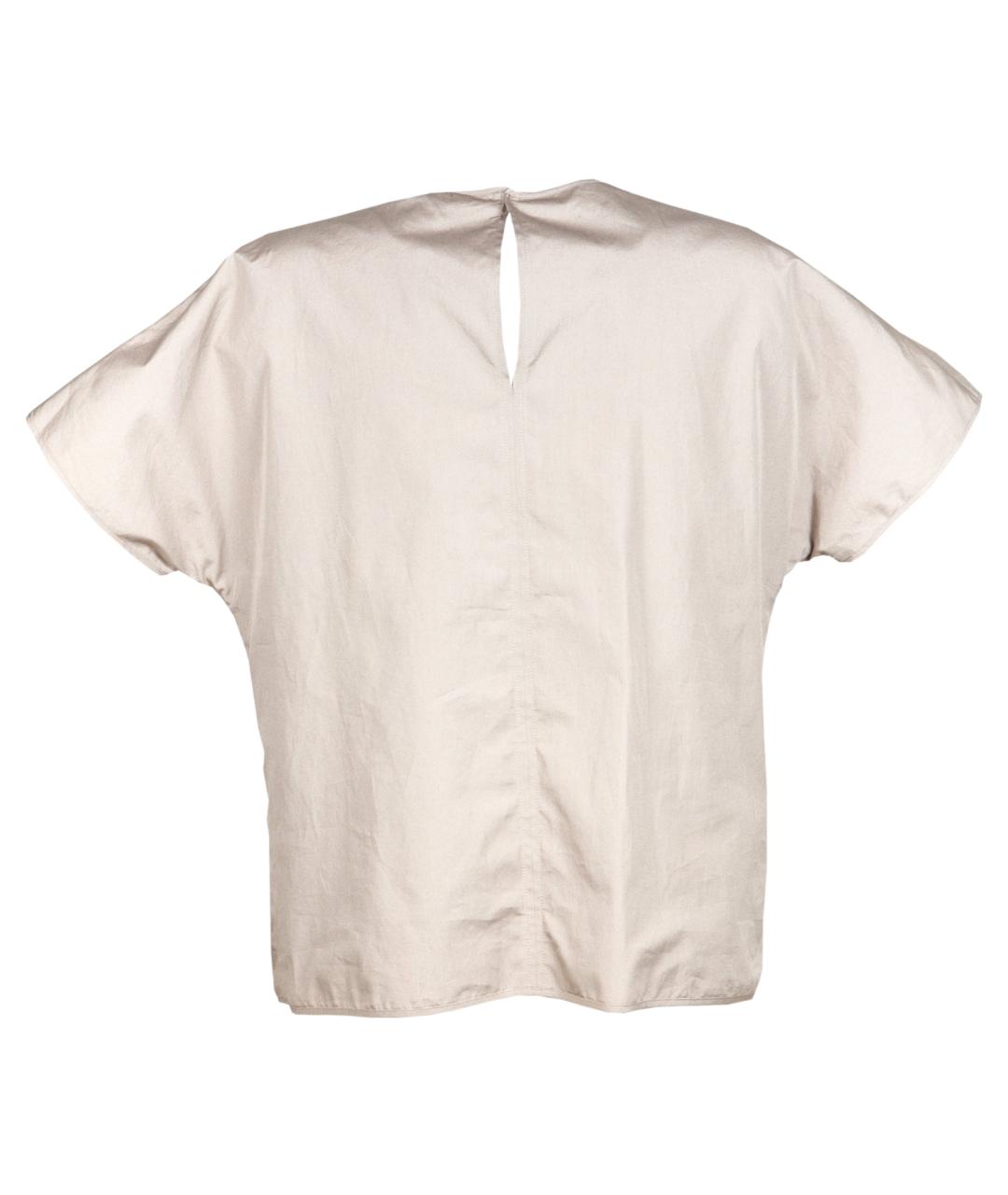 NO. 21 Бежевая хлопковая блузы, фото 2