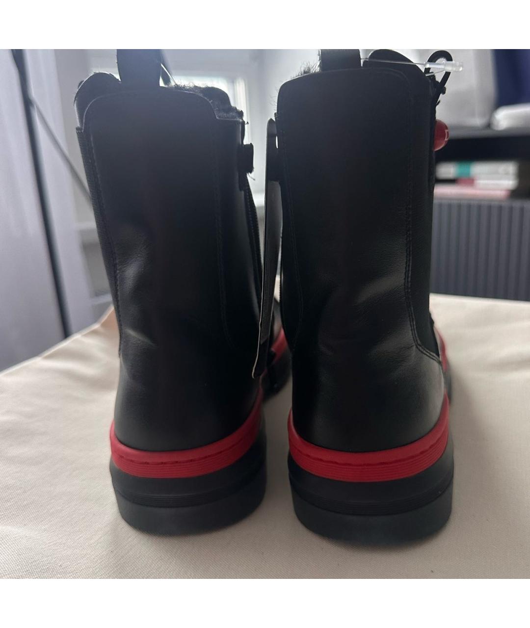 DOLCE&GABBANA Черные кожаные ботинки, фото 4