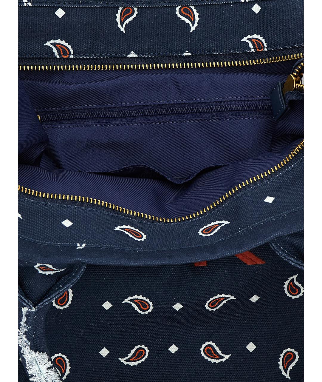 PINKO Синяя хлопковая сумка тоут, фото 4