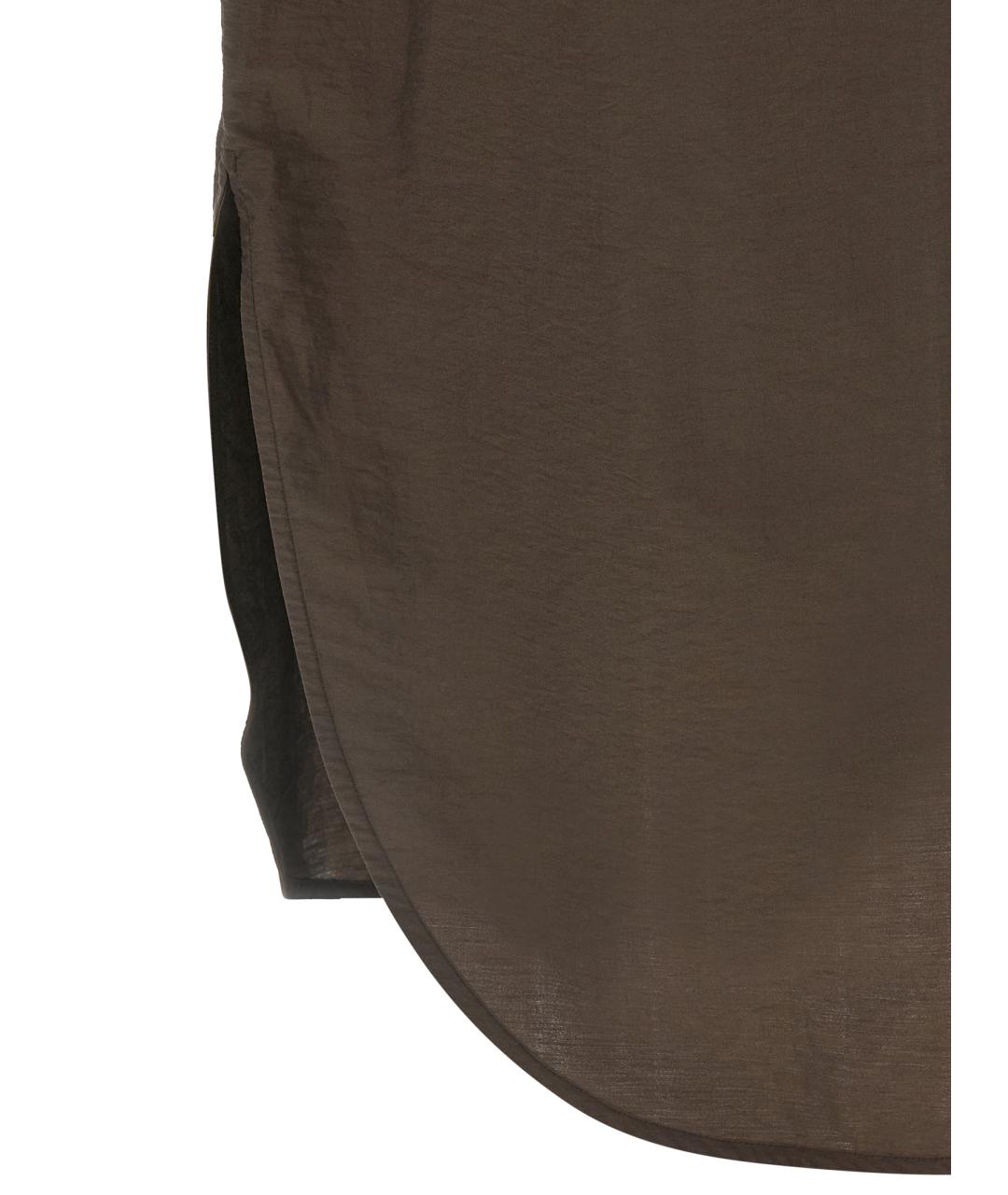 BRUNELLO CUCINELLI Коричневое хлопковое повседневное платье, фото 5