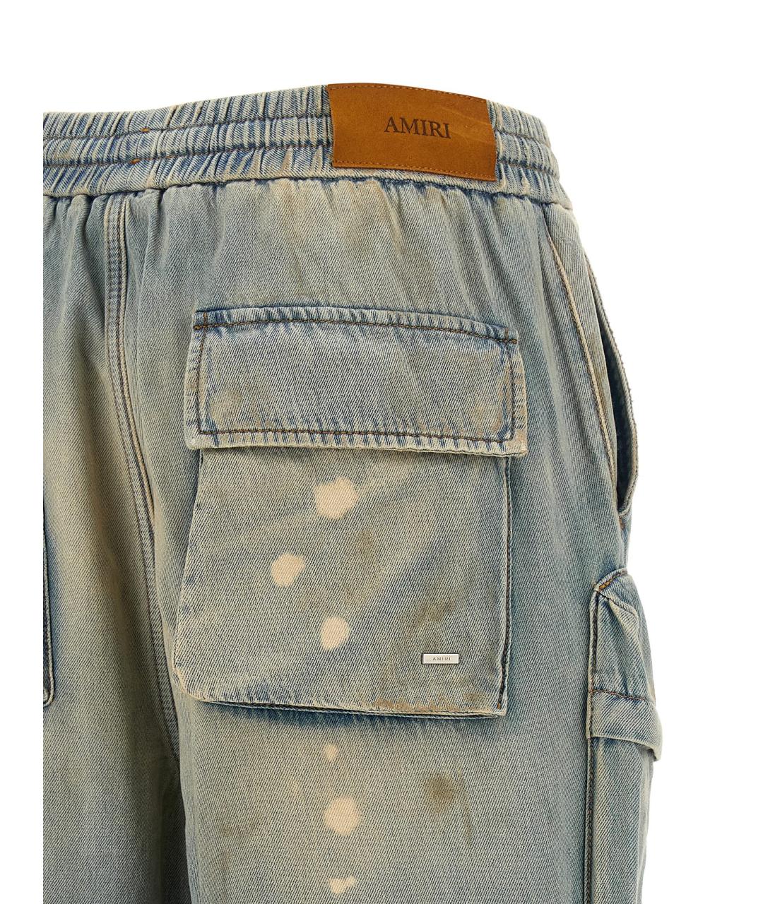 AMIRI Голубые хлопковые прямые джинсы, фото 4