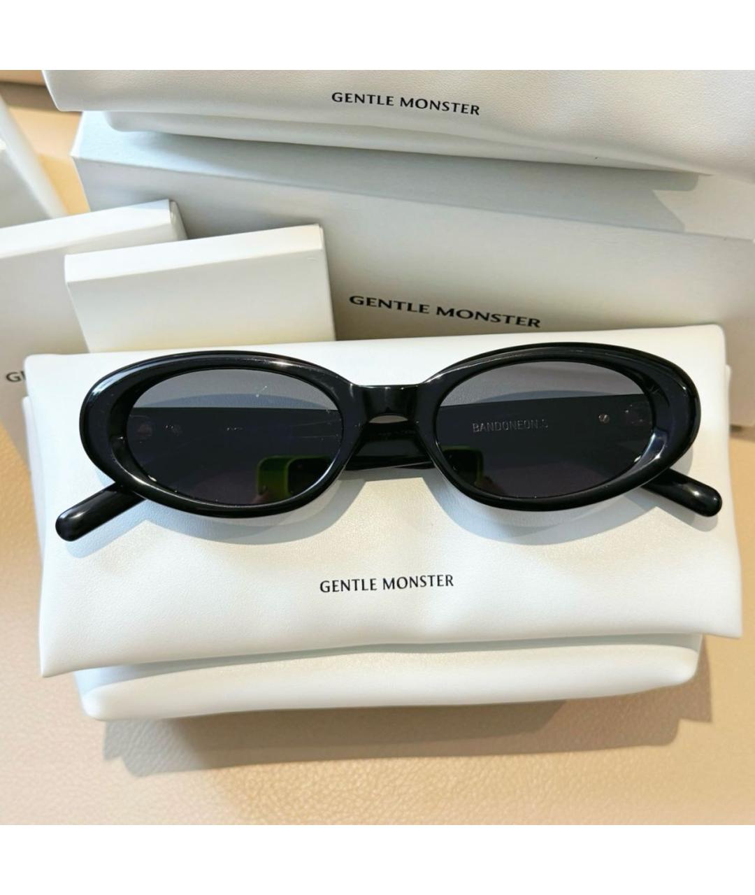 GENTLE MONSTER Черные пластиковые солнцезащитные очки, фото 4