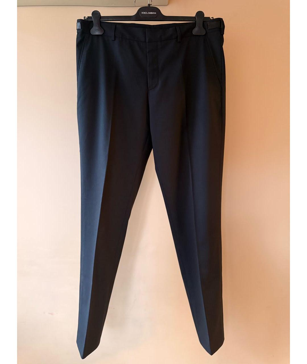 PRADA Черные шерстяные классические брюки, фото 9