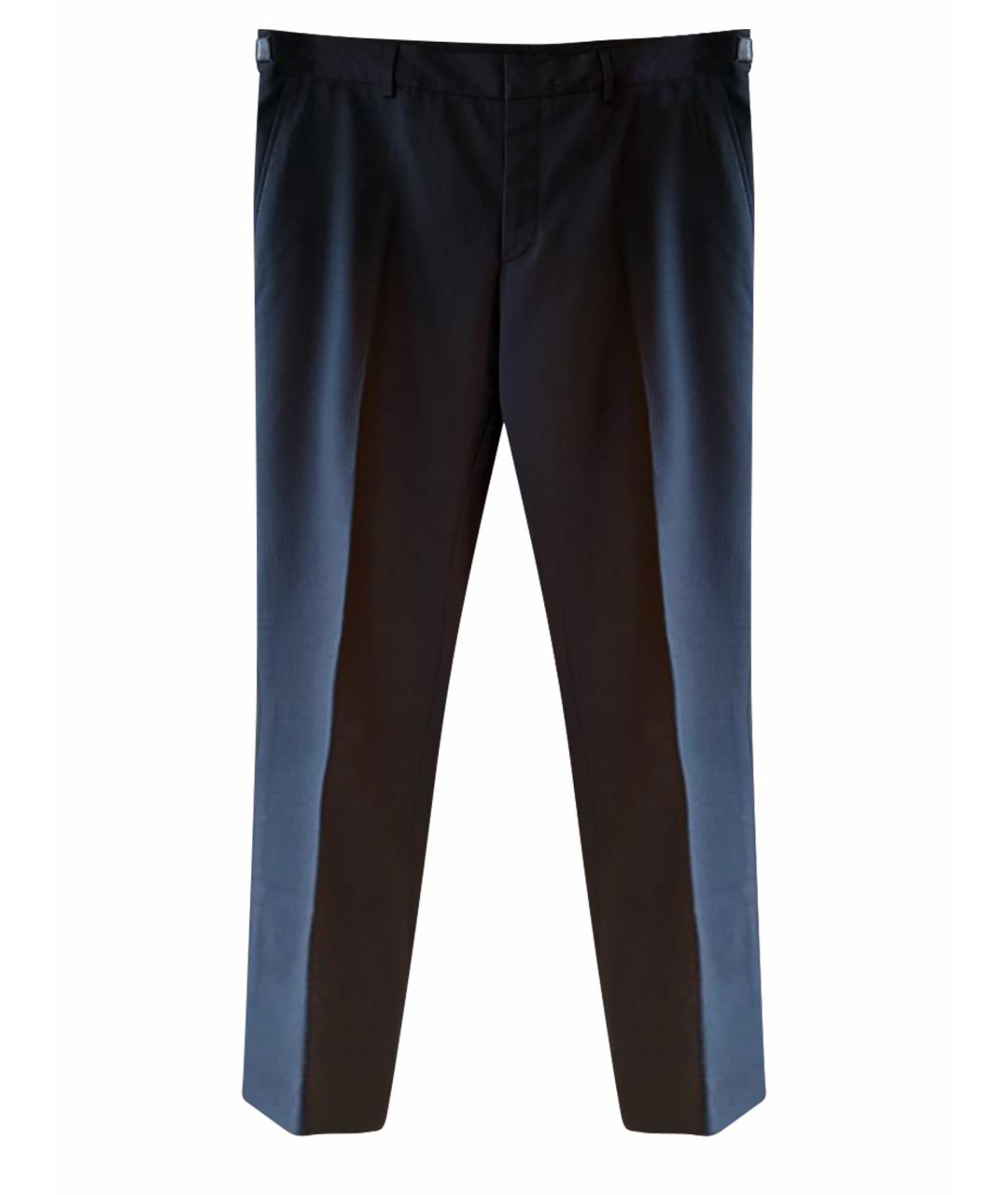 PRADA Черные шерстяные классические брюки, фото 1