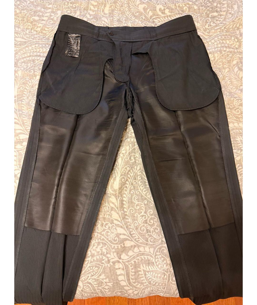 PRADA Черные шерстяные классические брюки, фото 3