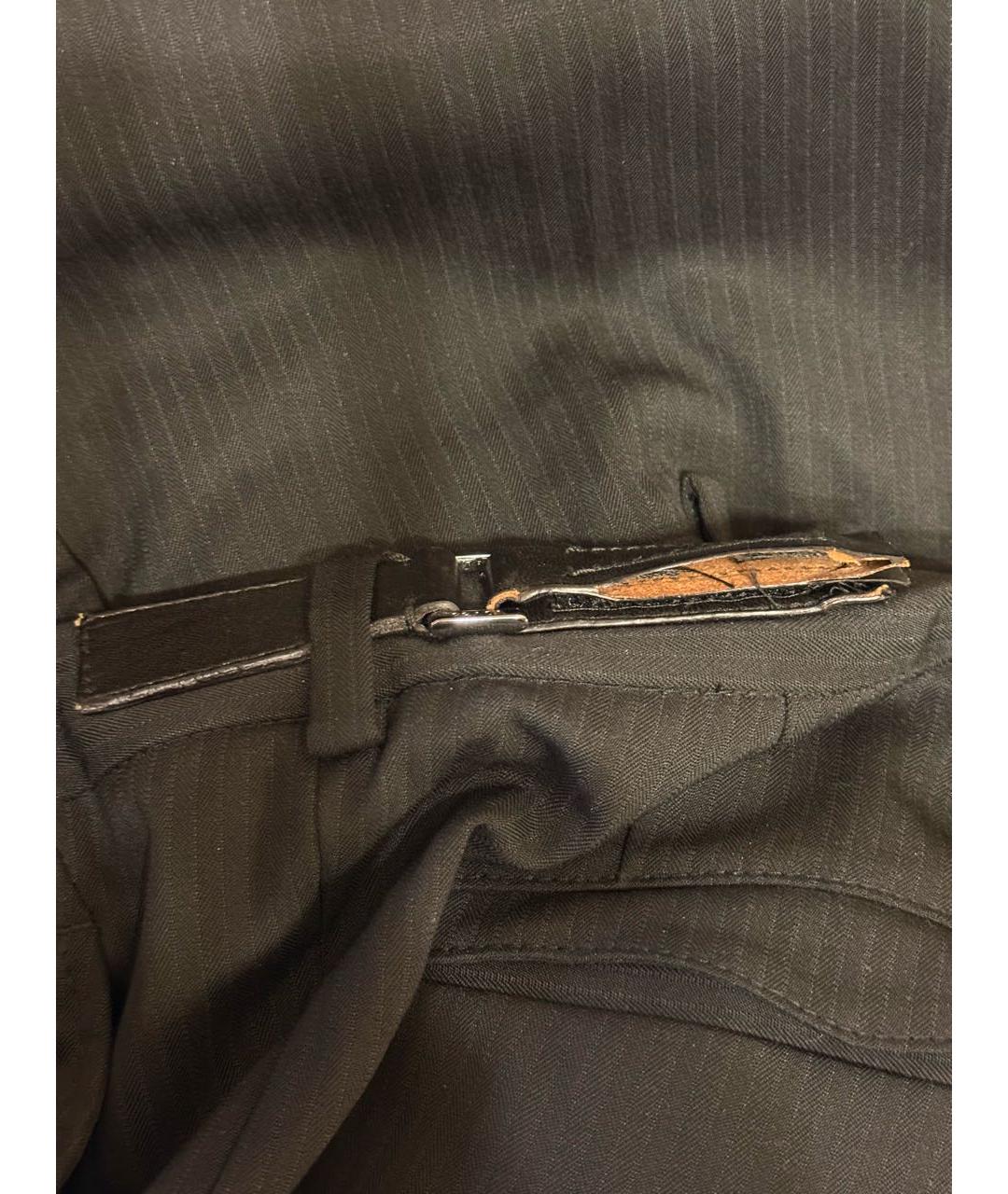 PRADA Черные шерстяные классические брюки, фото 8