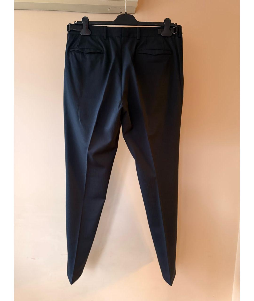 PRADA Черные шерстяные классические брюки, фото 2