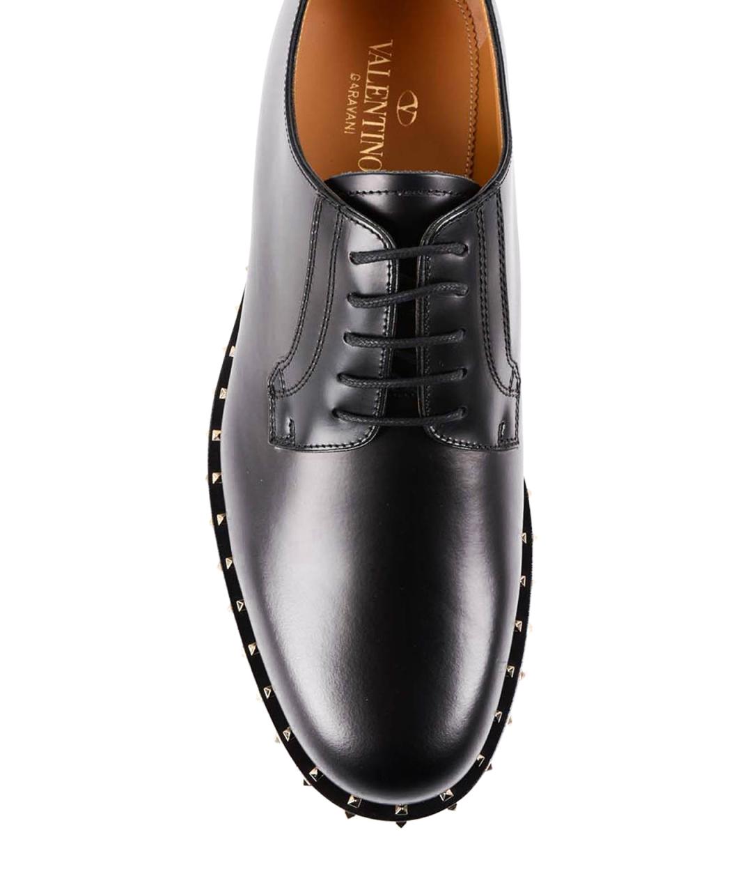 VALENTINO Черные кожаные низкие ботинки, фото 2