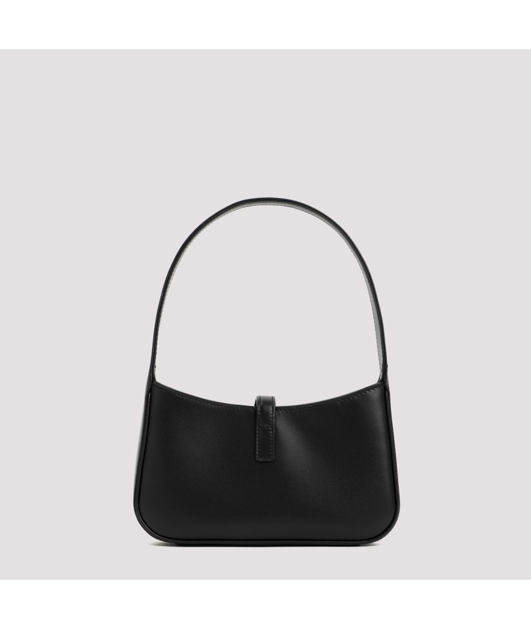 SAINT LAURENT Черная кожаная сумка через плечо, фото 2