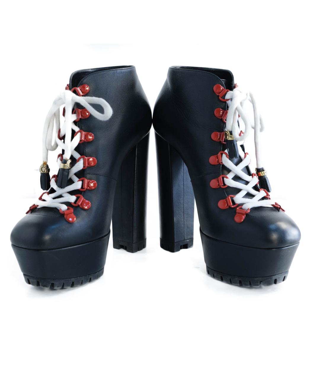 GUCCI Черные кожаные ботильоны, фото 4