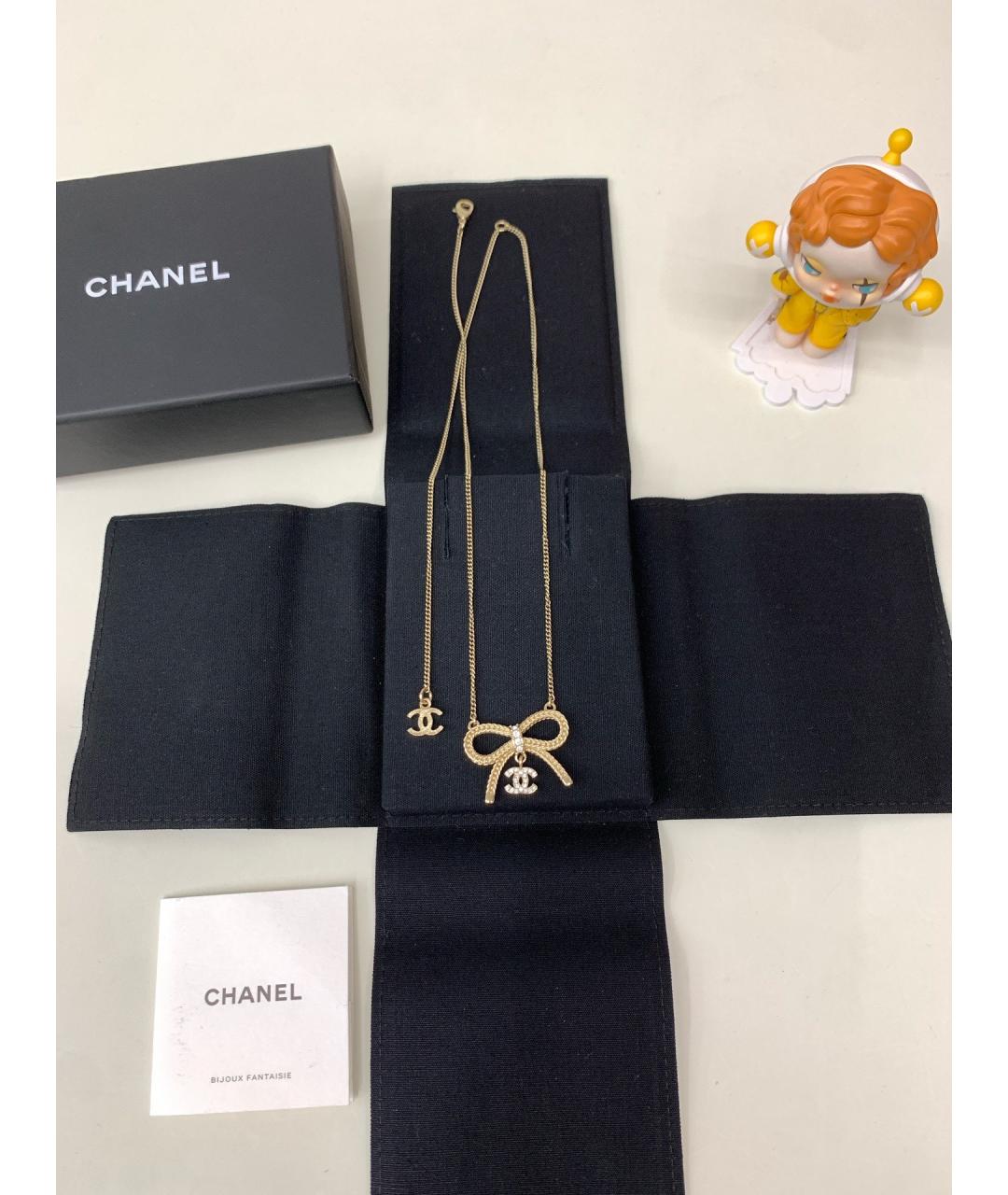 CHANEL Золотое металлическое колье, фото 4