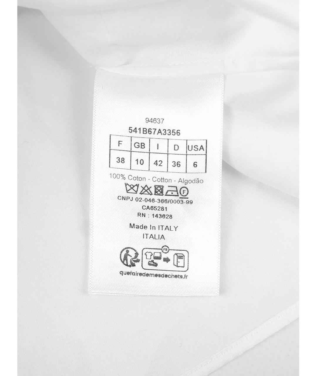 CHRISTIAN DIOR Белая хлопковая блузы, фото 7