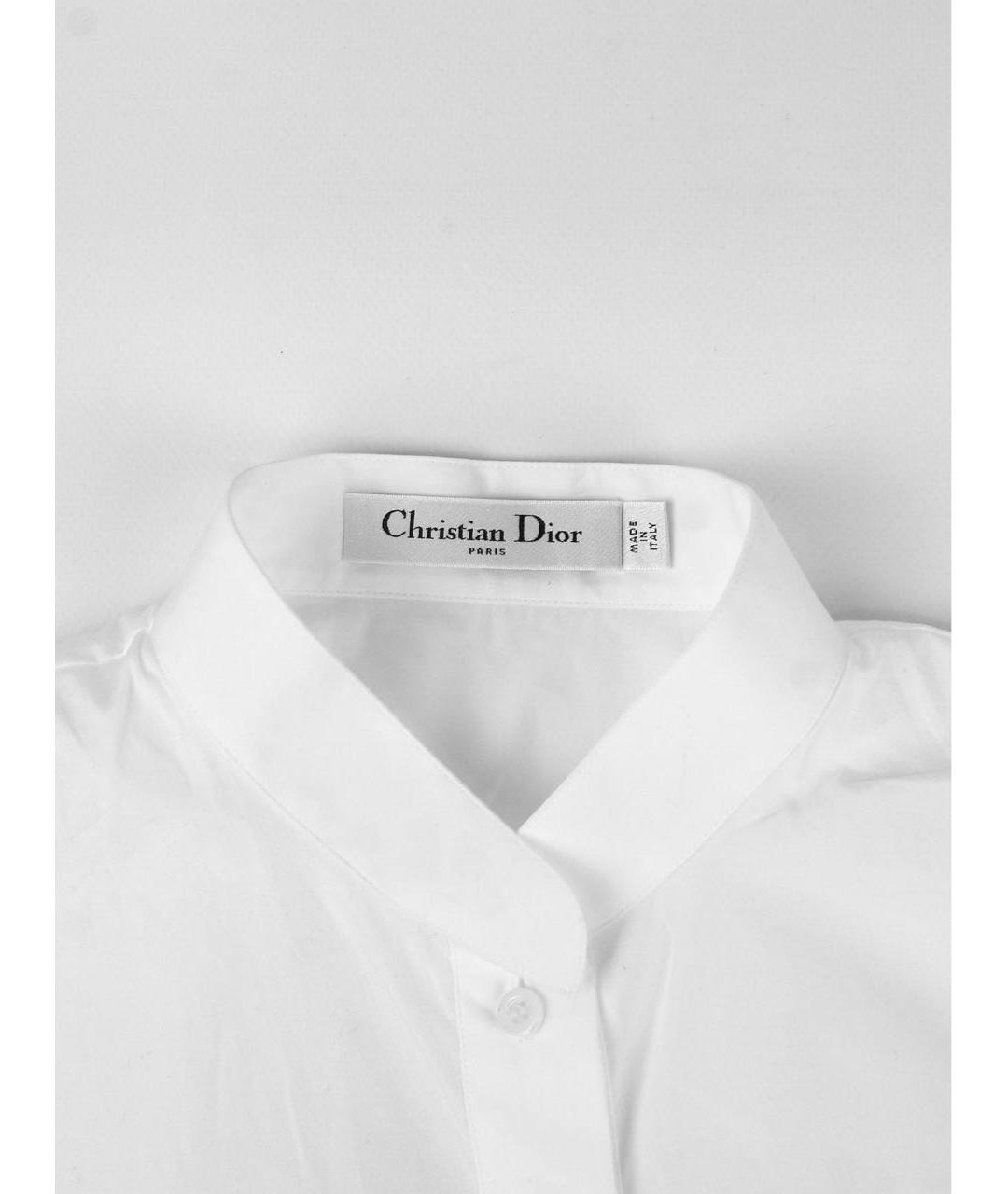 CHRISTIAN DIOR Белая хлопковая блузы, фото 3