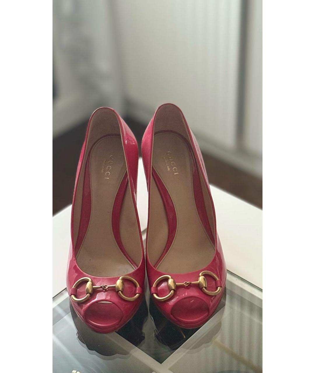 GUCCI Розовые туфли из лакированной кожи, фото 2