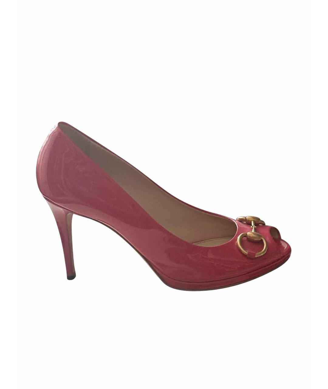 GUCCI Розовые туфли из лакированной кожи, фото 1