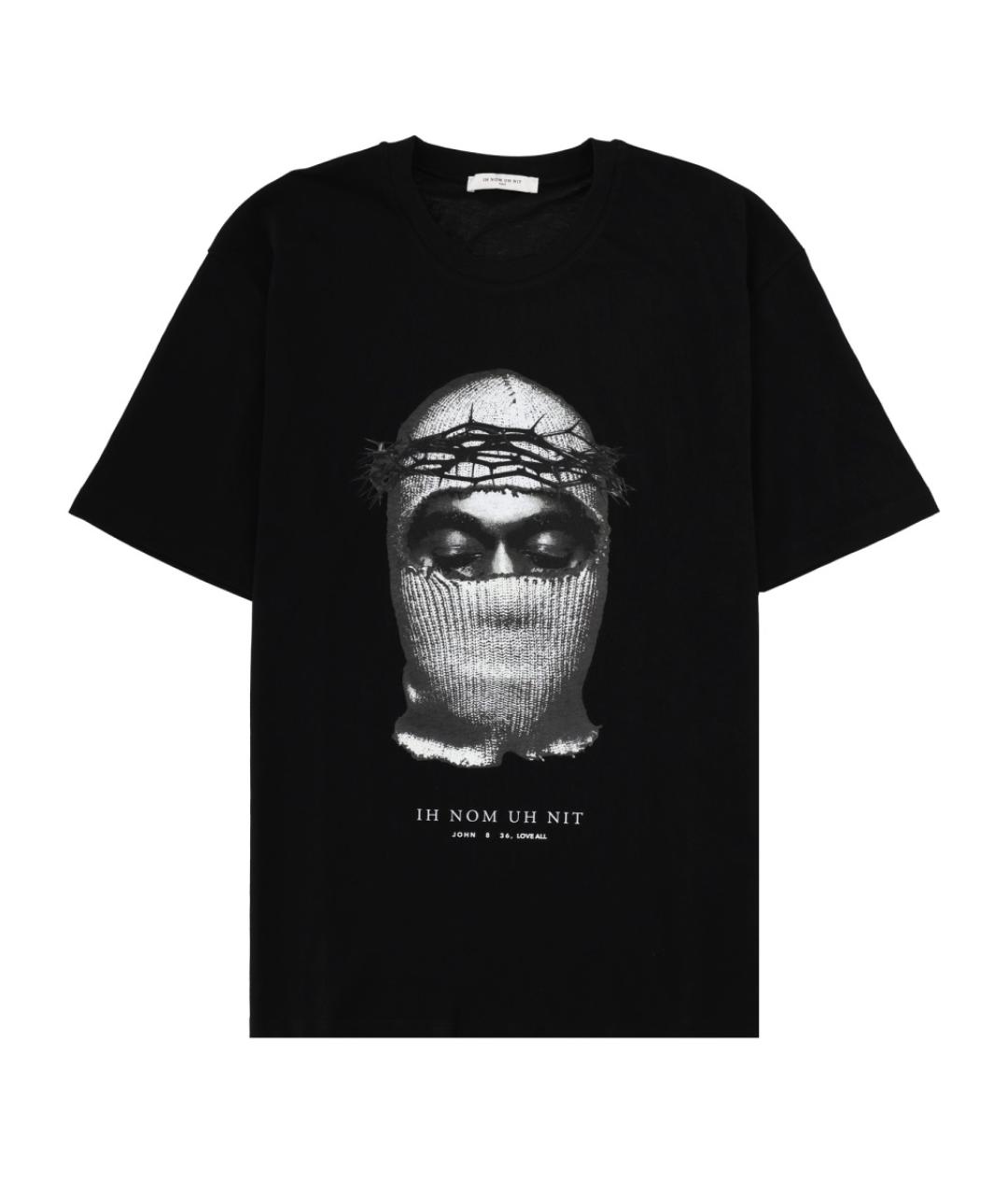IH NOM UH NIT Черная хлопковая футболка, фото 1