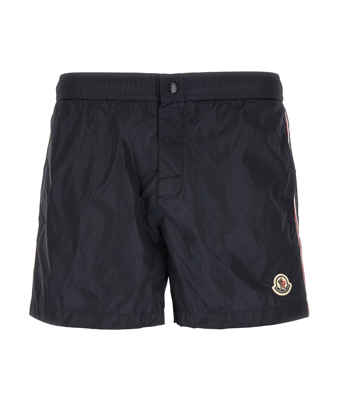 MONCLER Темно-синие полиамидовые шорты, фото 1