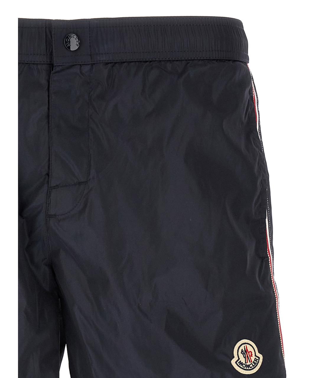 MONCLER Темно-синие полиамидовые шорты, фото 3