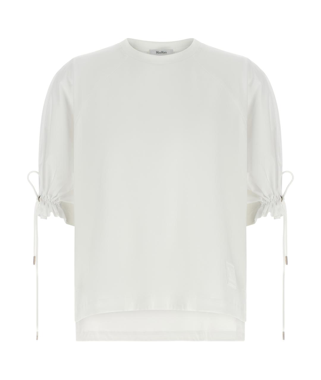 MAX MARA Белая хлопковая футболка, фото 1