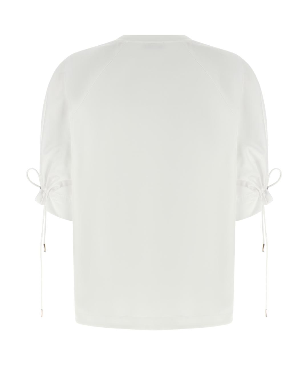 MAX MARA Белая хлопковая футболка, фото 2
