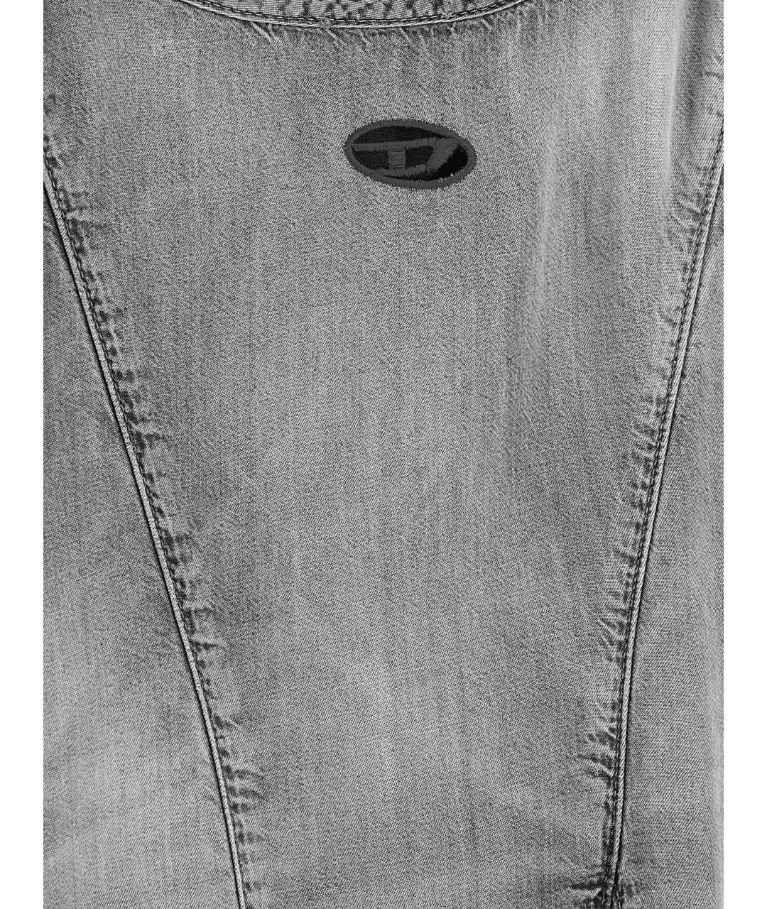 DIESEL Серое повседневное платье, фото 4