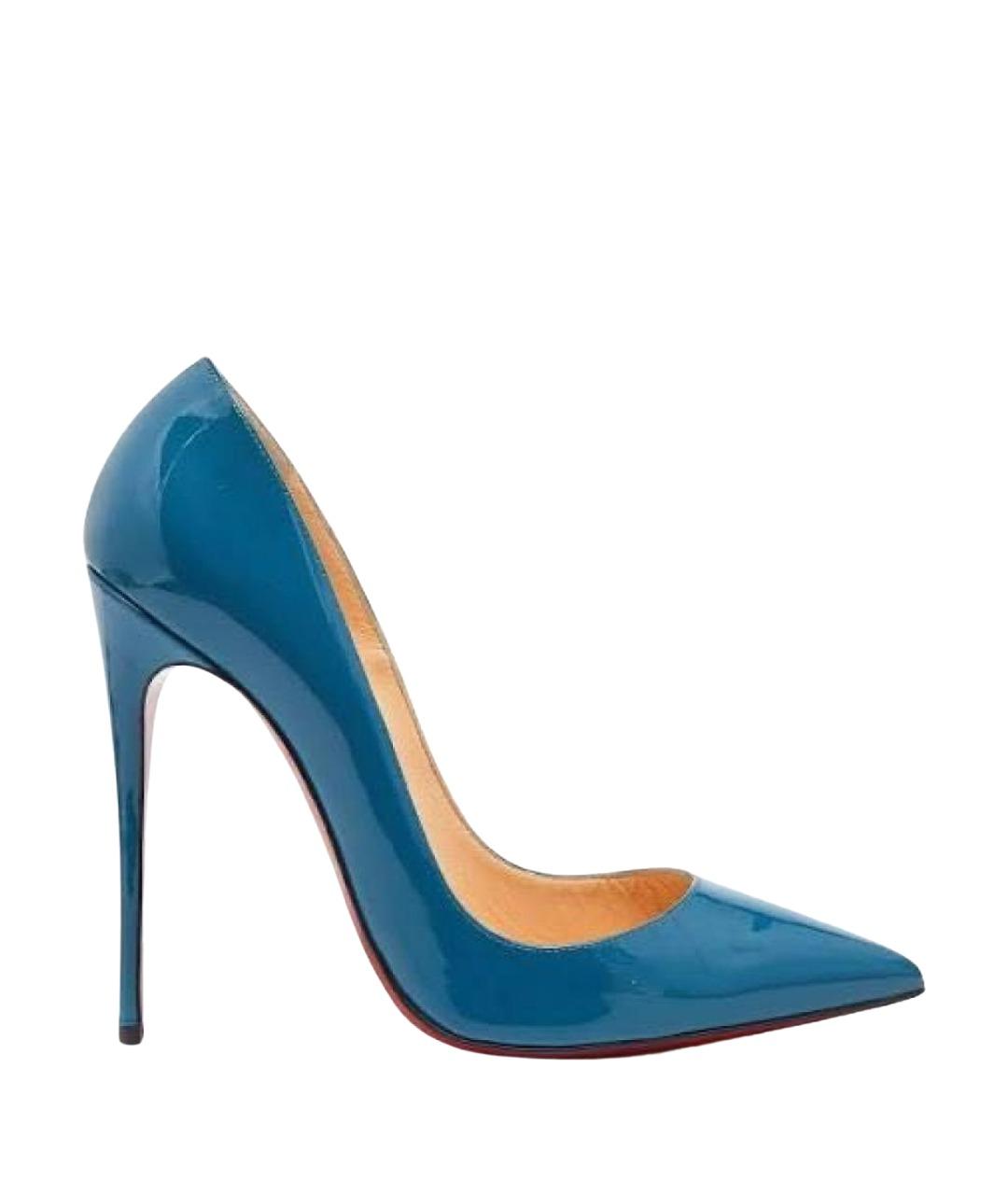 CHRISTIAN LOUBOUTIN Бирюзовые туфли из лакированной кожи, фото 1