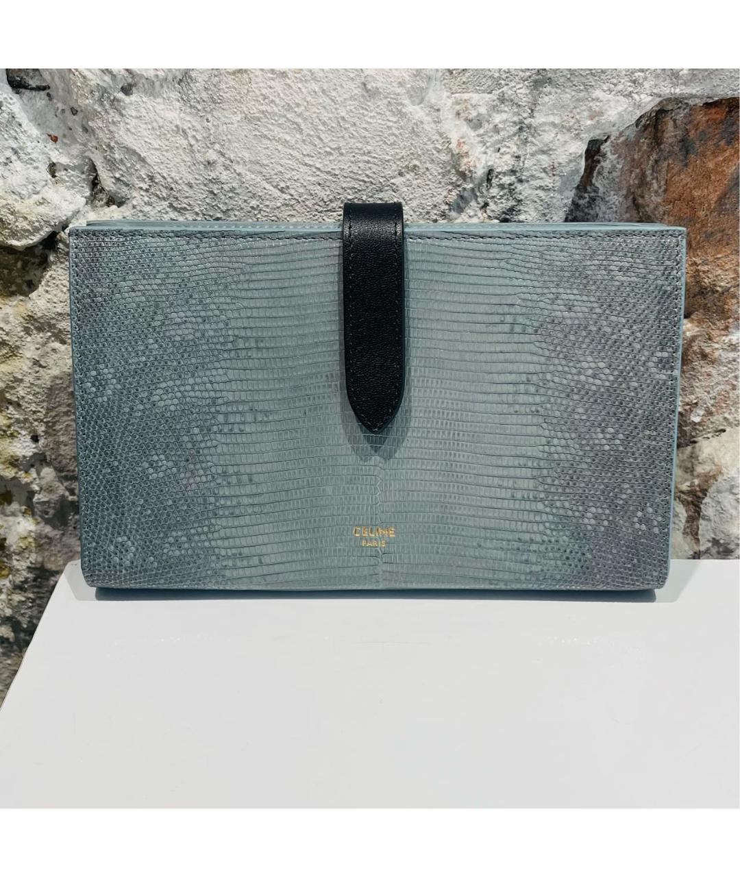 CELINE Серый кошелек из экзотической кожи, фото 8