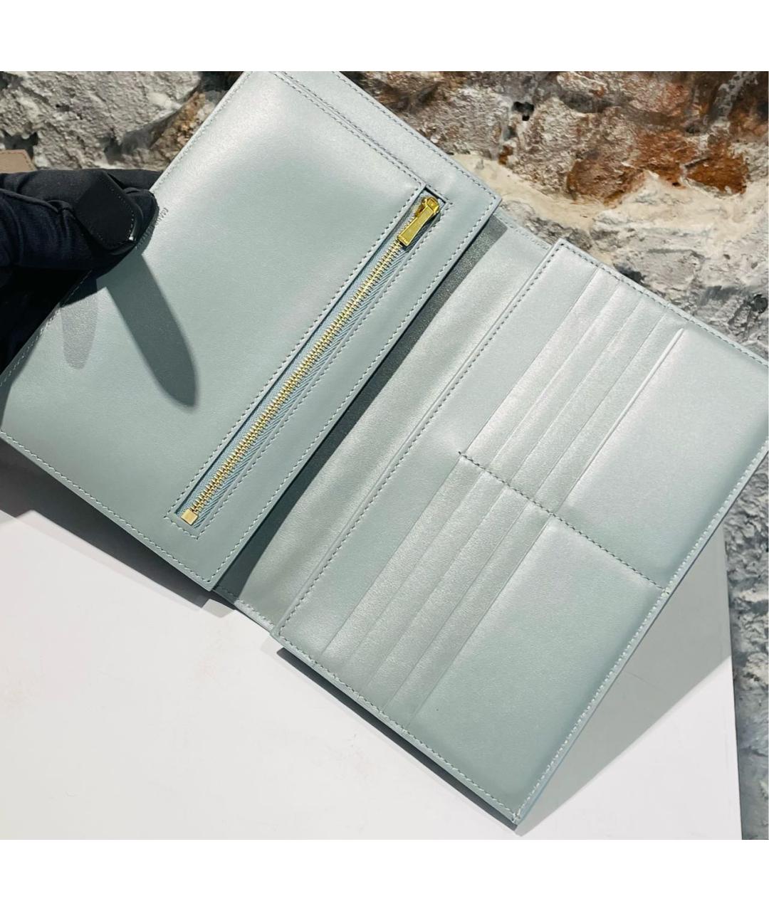 CELINE Серый кошелек из экзотической кожи, фото 4