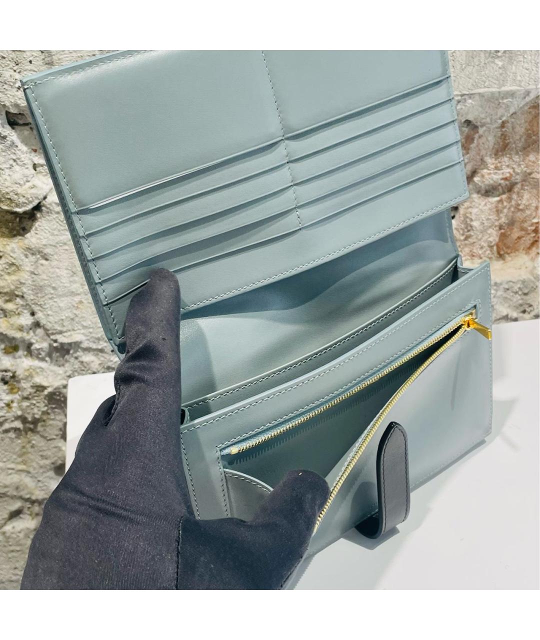 CELINE Серый кошелек из экзотической кожи, фото 5