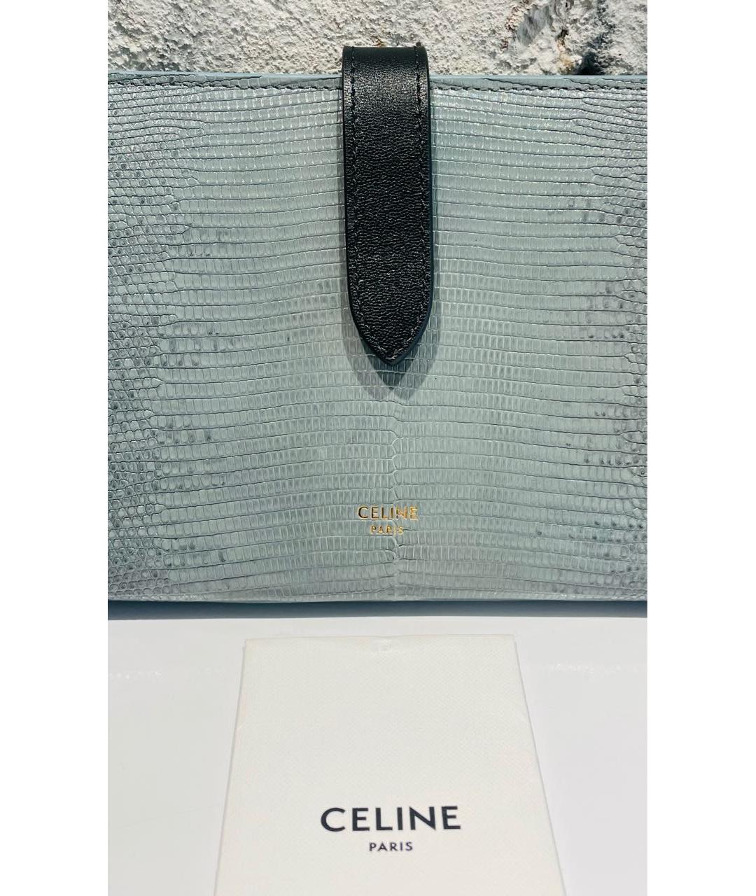 CELINE Серый кошелек из экзотической кожи, фото 6