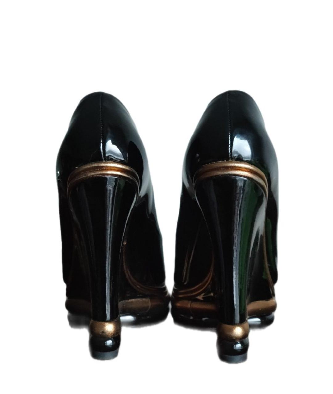 DOLCE&GABBANA Черные туфли из лакированной кожи, фото 4