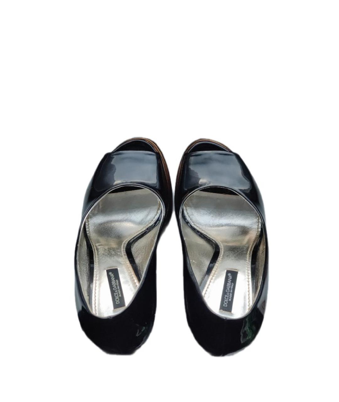 DOLCE&GABBANA Черные туфли из лакированной кожи, фото 3