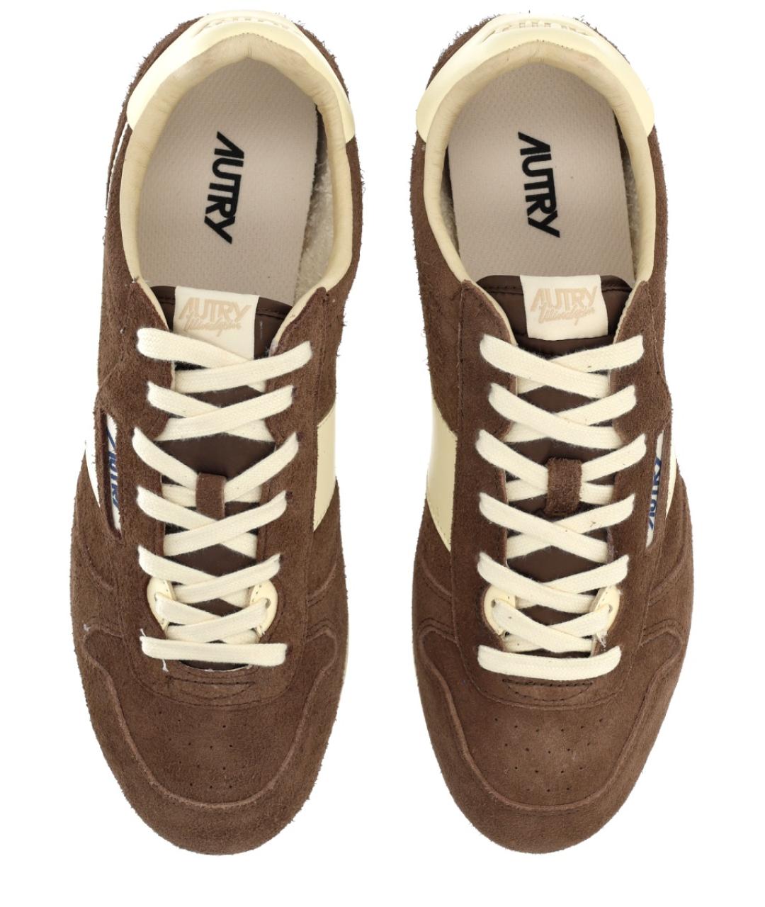 AUTRY Коричневые замшевые низкие кроссовки / кеды, фото 5
