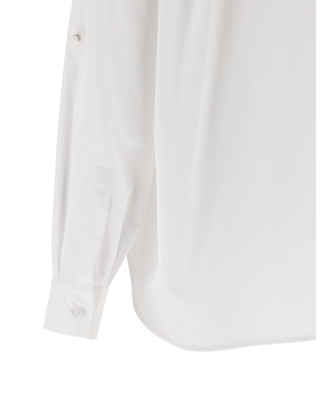 MAX MARA Белая хлопковая рубашка, фото 4