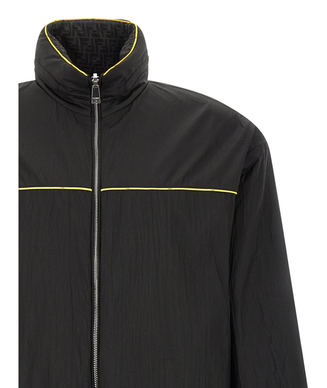 FENDI Черная полиамидовая куртка, фото 4