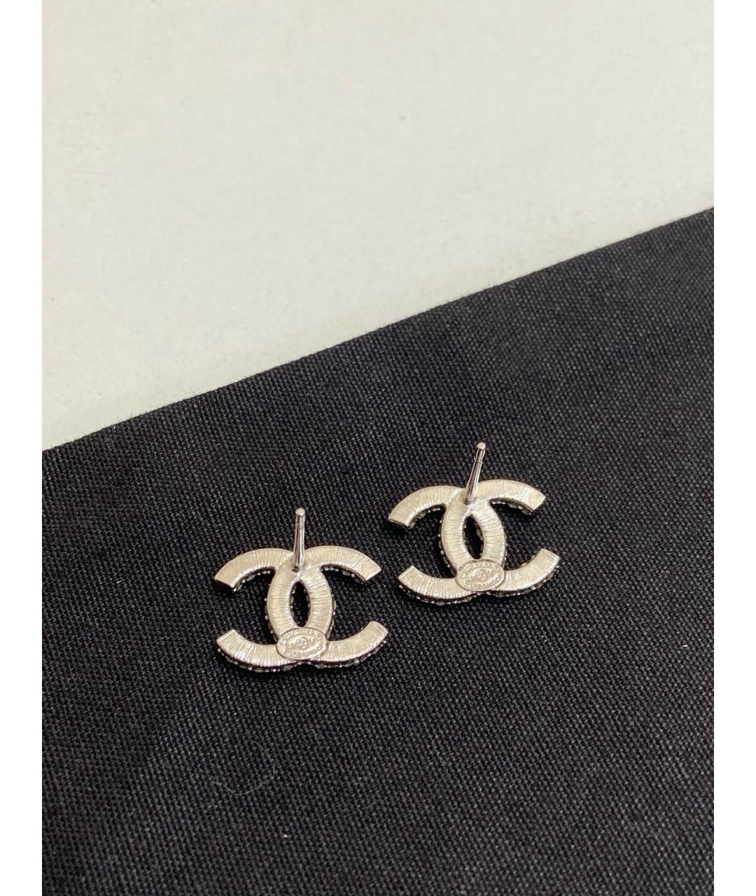 CHANEL Серебряные металлические серьги, фото 4