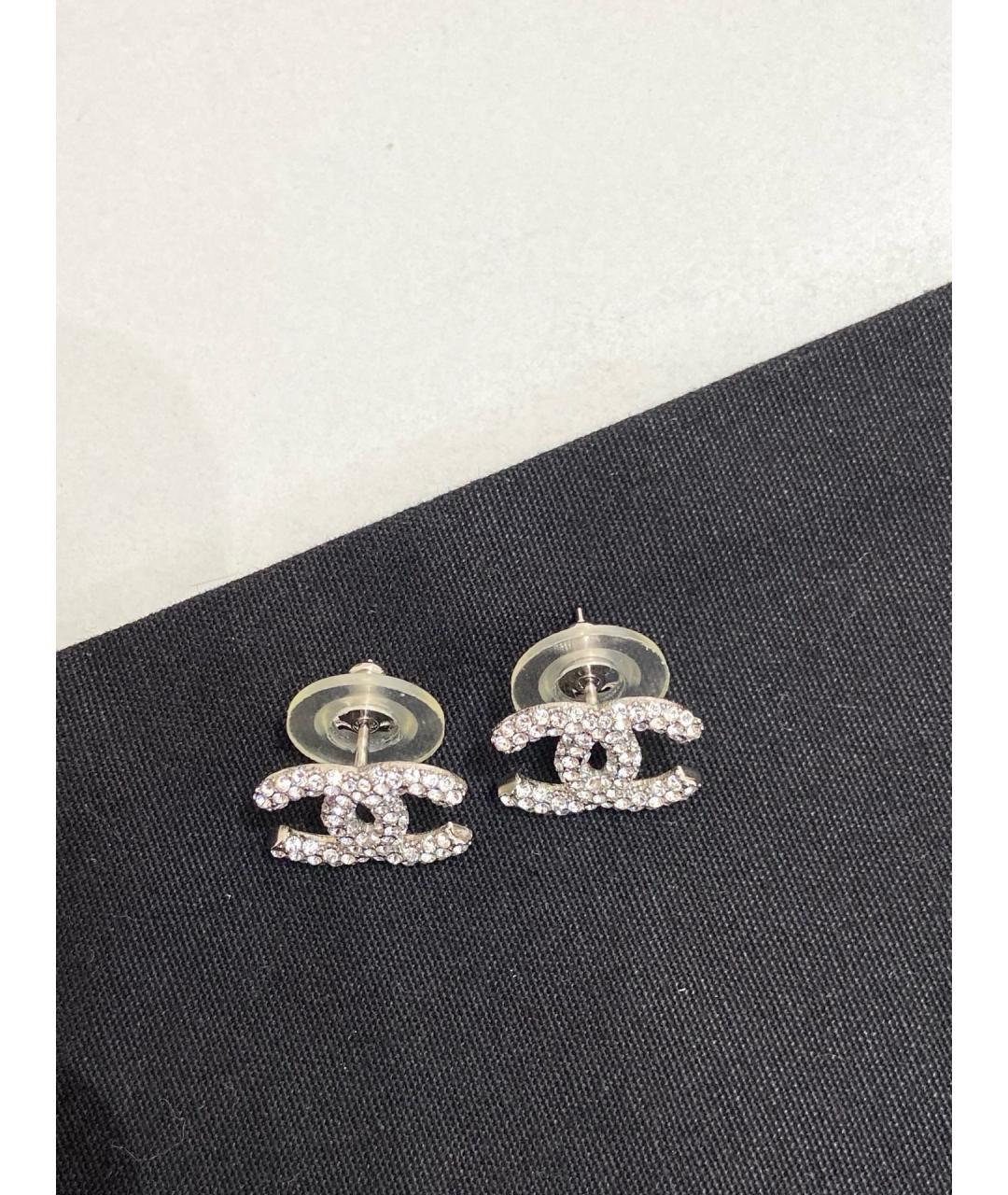 CHANEL Серебряные металлические серьги, фото 3